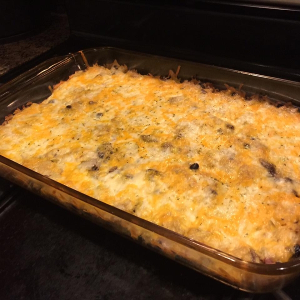 Brown Rice and Black Bean Casserole