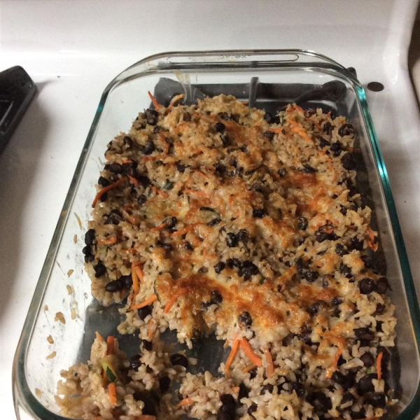 Brown Rice and Black Bean Casserole