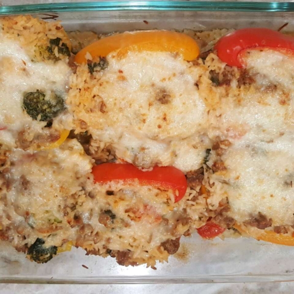 Basmati Rice and Turkey Stuffed Peppers