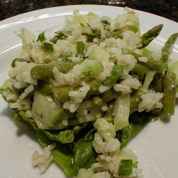 Rice, Asparagus and Cucumber Salad