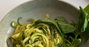 Zucchini Noodles with Basil, Lime, and Ginger
