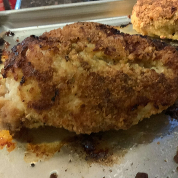 Crispy Juicy Oven-Fried Chicken Breasts
