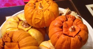 Baked Miniature Pumpkins