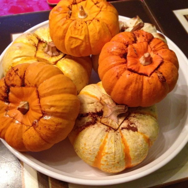 Baked Miniature Pumpkins