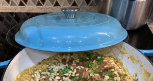 Pumpkin Risotto with Bacon and Pine Nuts
