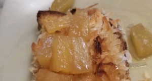 Baked Coconut French Toast with Pineapple-Rum Sauce