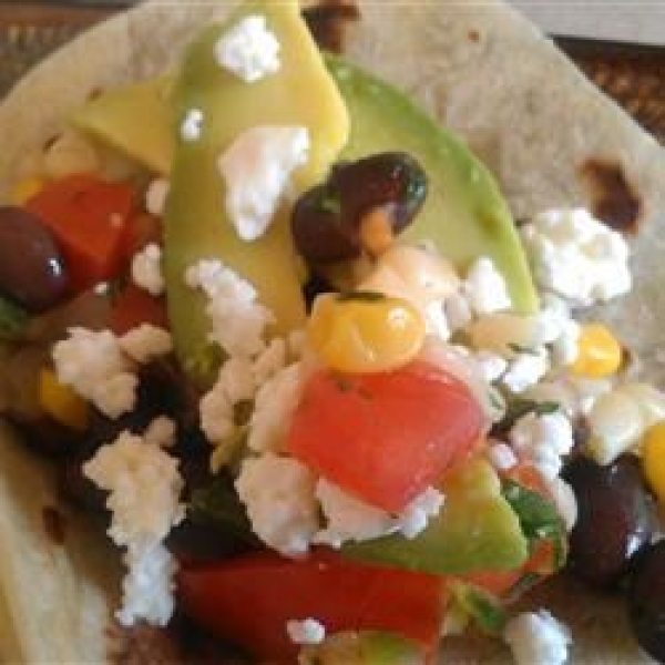 Black Bean and Corn Vegetarian Summer Tacos