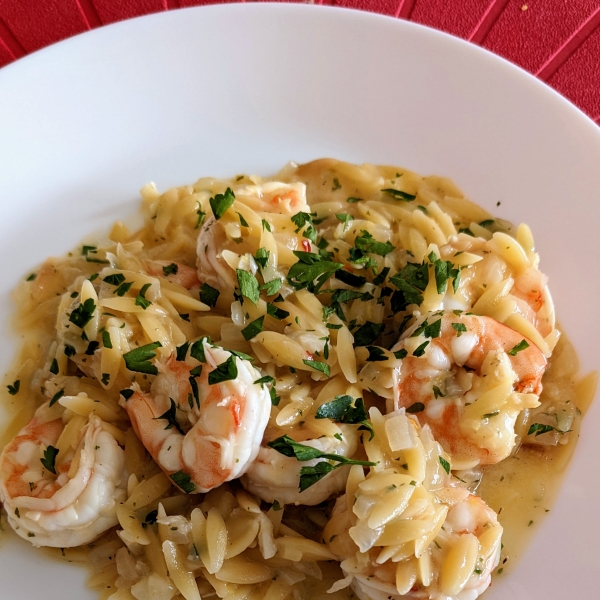 One-Pot Shrimp Scampi Orzo