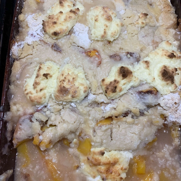 Easy Peach Cobbler with Cake Mix