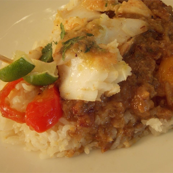 Basa Fillets in Tomatillo Sauce