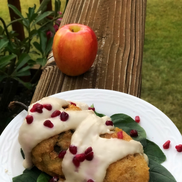 Squash Blossom Chile Relleno with Walnut Cream Sauce