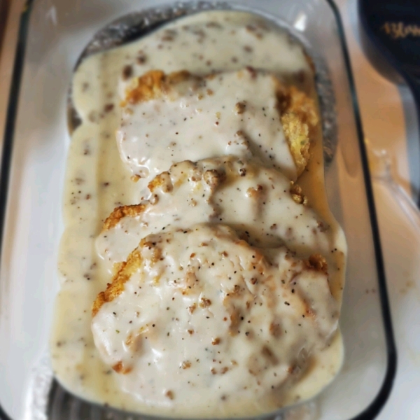 Chicken Fried Steak with Cream Pork Sausage Gravy