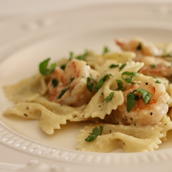 Lemon Pasta with Shrimp