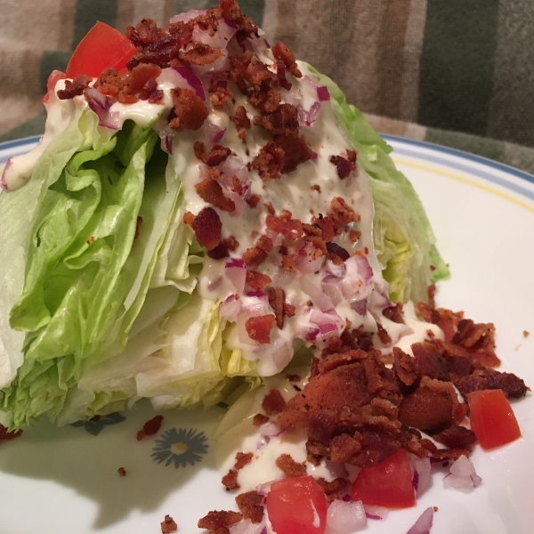 Wedge Salad with Elegant Blue Cheese Dressing
