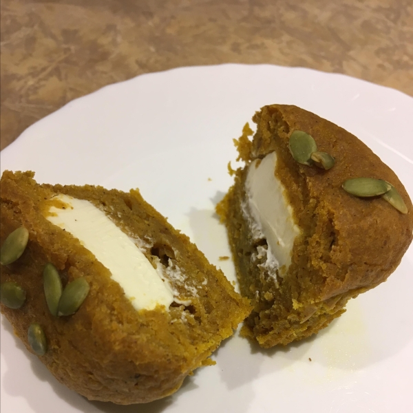 Cream Cheese Filled Pumpkin Muffins