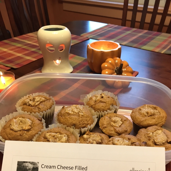 Cream Cheese Filled Pumpkin Muffins