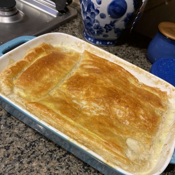 Puff Pastry Chicken and Leek Casserole