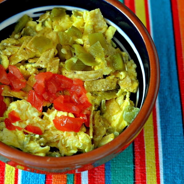 Green Chile Tortilla Scramble