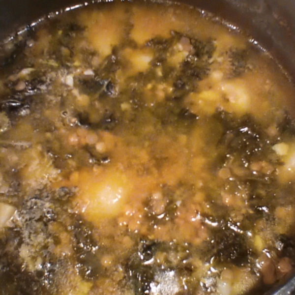 Chard Lentil Soup, Lebanese-Style