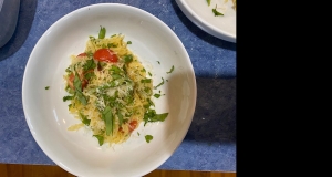 Roasted Spaghetti Squash with Asparagus and Goat Cheese