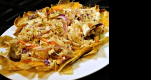 Pulled Pork Nachos with Sriracha Slaw