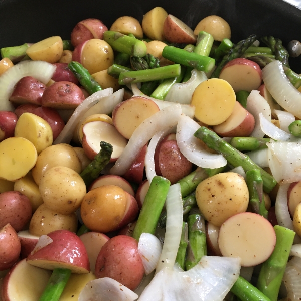 Oven Roasted Red Potatoes and Asparagus