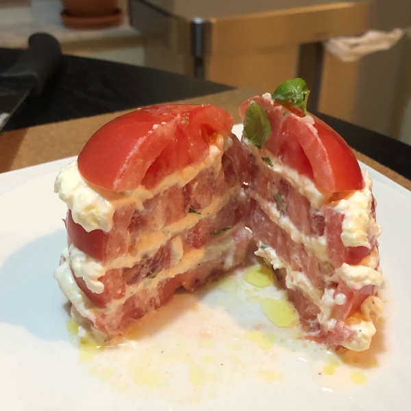 Stacked Tomato and Burrata Salad