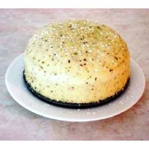 Steamed Green Tea Cake with Black Sesame Seeds