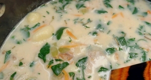 Cream of Chicken and Gnocchi Soup