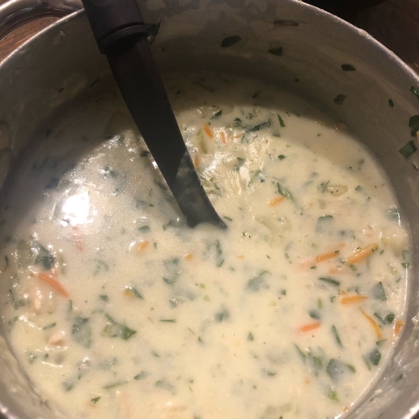 Cream of Chicken and Gnocchi Soup