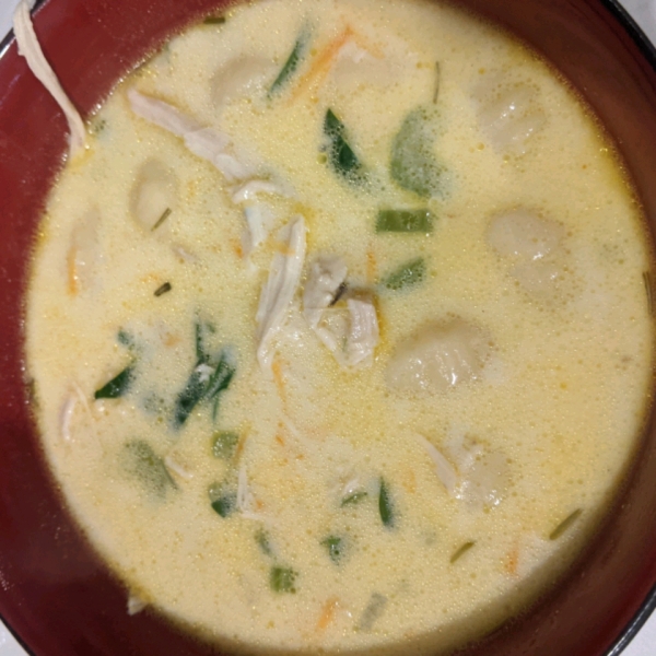 Cream of Chicken and Gnocchi Soup