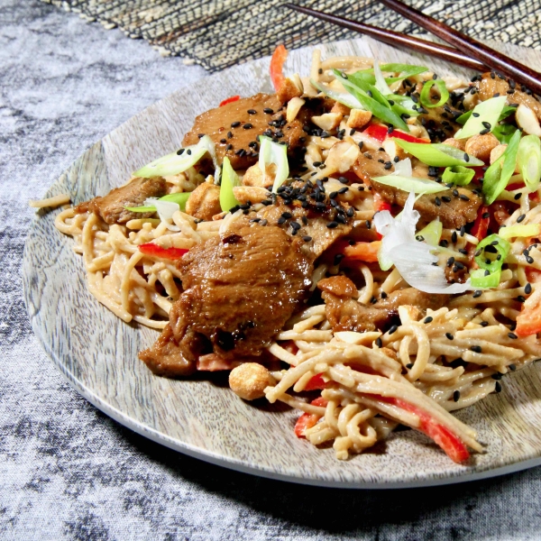 Cold Soba Noodles with Pork Tenderloin