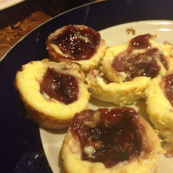 Key Lime Cheesecakes with Raspberry Swirls