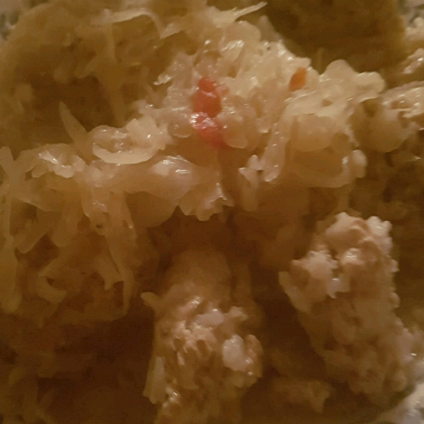 Pork Balls and Sauerkraut