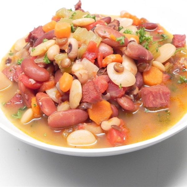 Rick's Spicy Beans and Ham