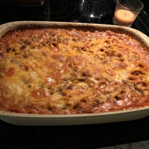 The Best Spaghetti Casserole