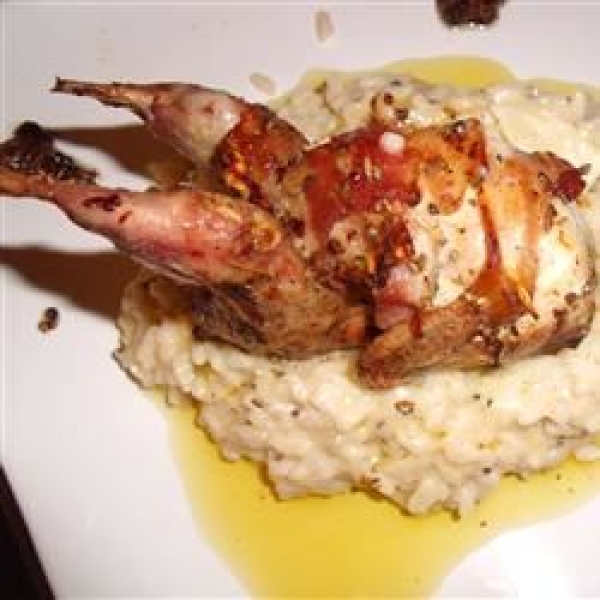 Italian Risotto con Quaglie (Quail Risotto)