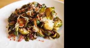 Garlic-Roasted Cheesy Brussels Sprouts