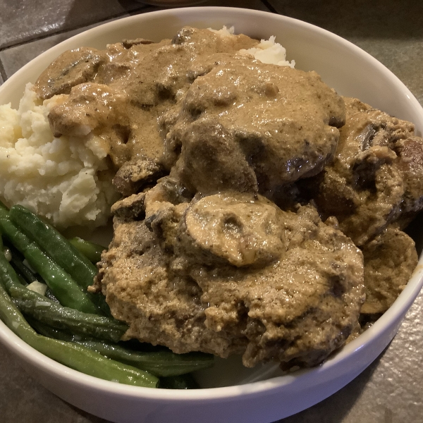 Hamburgers with Mushroom Gravy