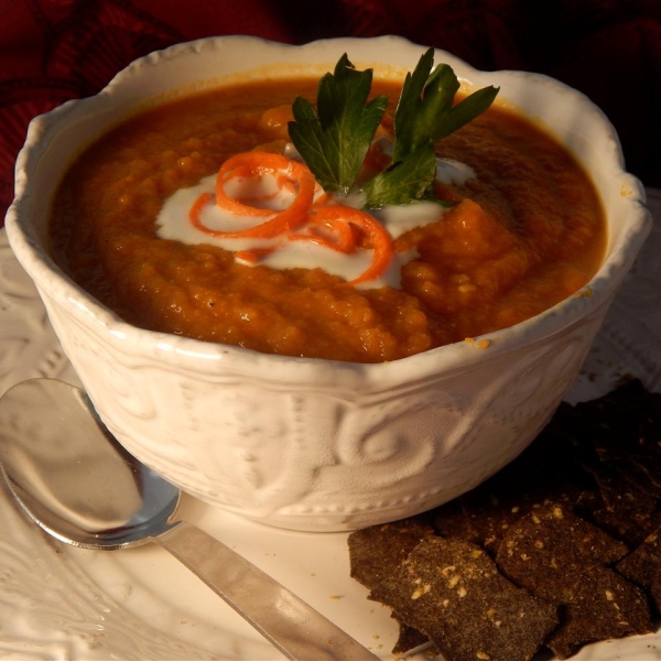 Curried Sweet Potato and Carrot Soup