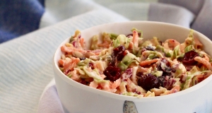 Brussels Sprout Slaw with Cranberries