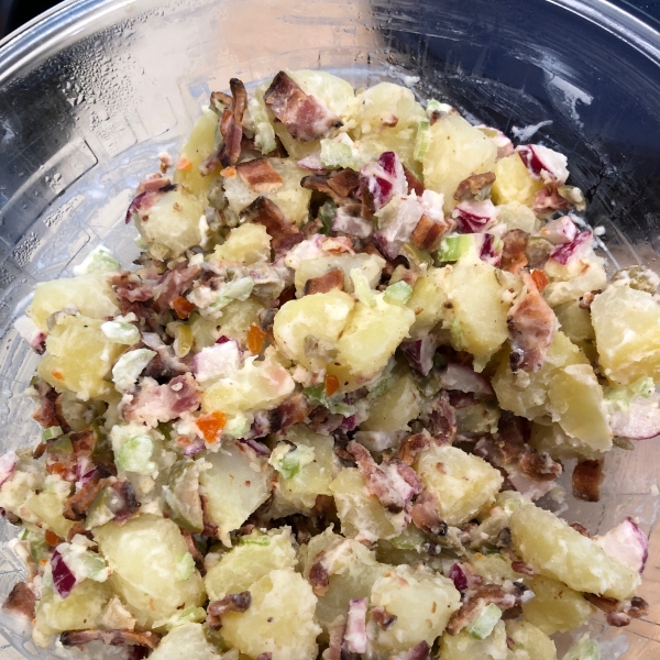 Potato Salad With Bacon, Olives, and Radishes