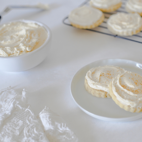 Butter Cookies with Buttercream Frosting