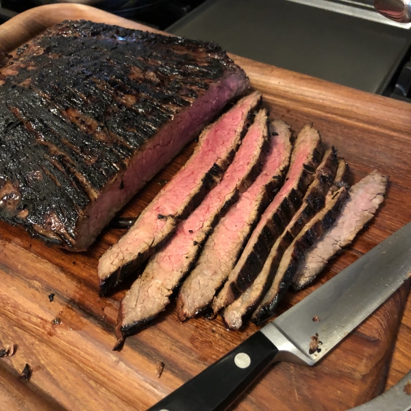 Grilled Balsamic and Soy Marinated Flank Steak