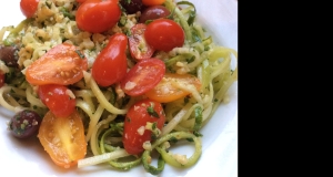 Quick Zucchini Noodles with Pesto