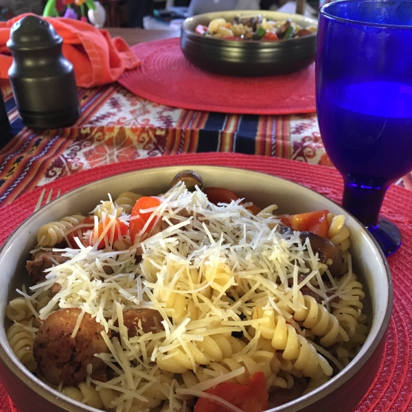 Sausage and Asparagus Spaghettini