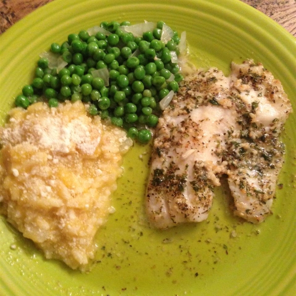 Herb Crusted Tilapia with Garlic Butter