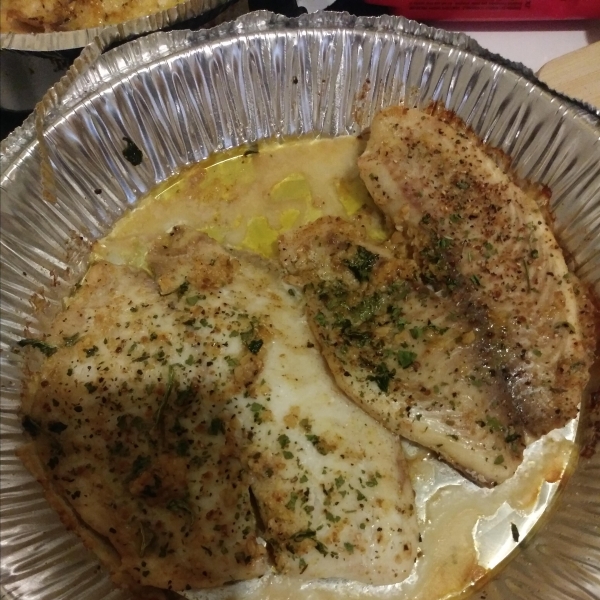 Herb Crusted Tilapia with Garlic Butter