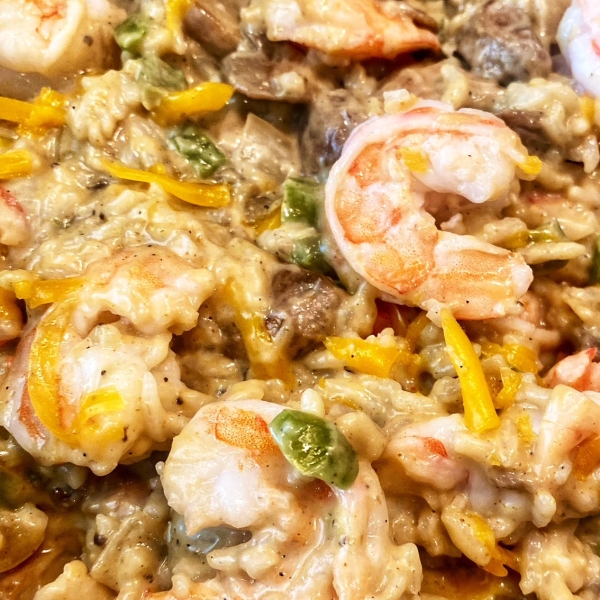 Cheesy Shrimp and Rice