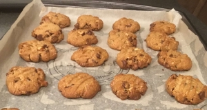 Gluten-Free Chickpea-Flour Chocolate Chunk Cookies with Peanut Butter and Oats